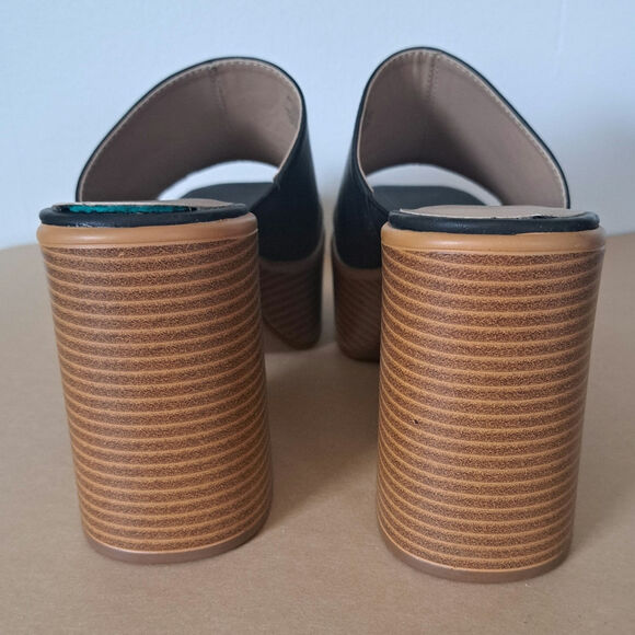 Sun + Stone Marlenne Slip On Black Platform Dress Sandals Women's 7.5 - Picture 4 of 7